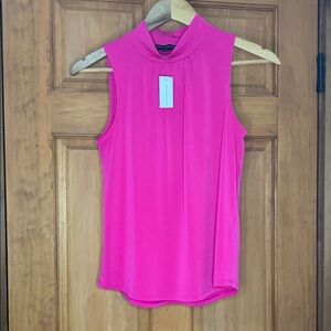 Banana Republic Pink Sleeveless Mandarin Collar Tank Top